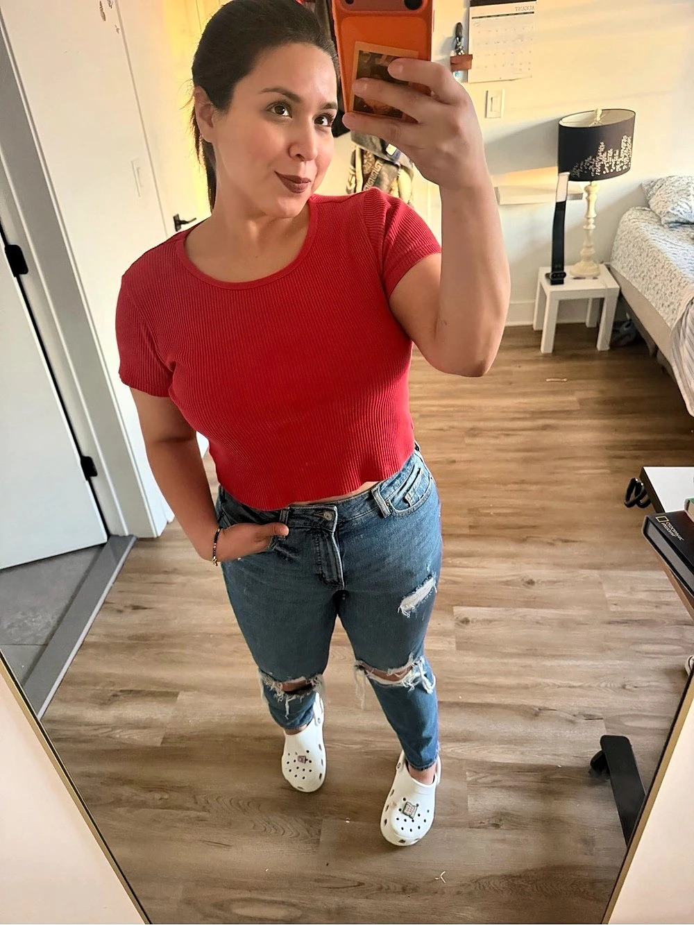 Old Navy High-Waisted O.G. Straight Ripped Jeans Waist 10 Blue